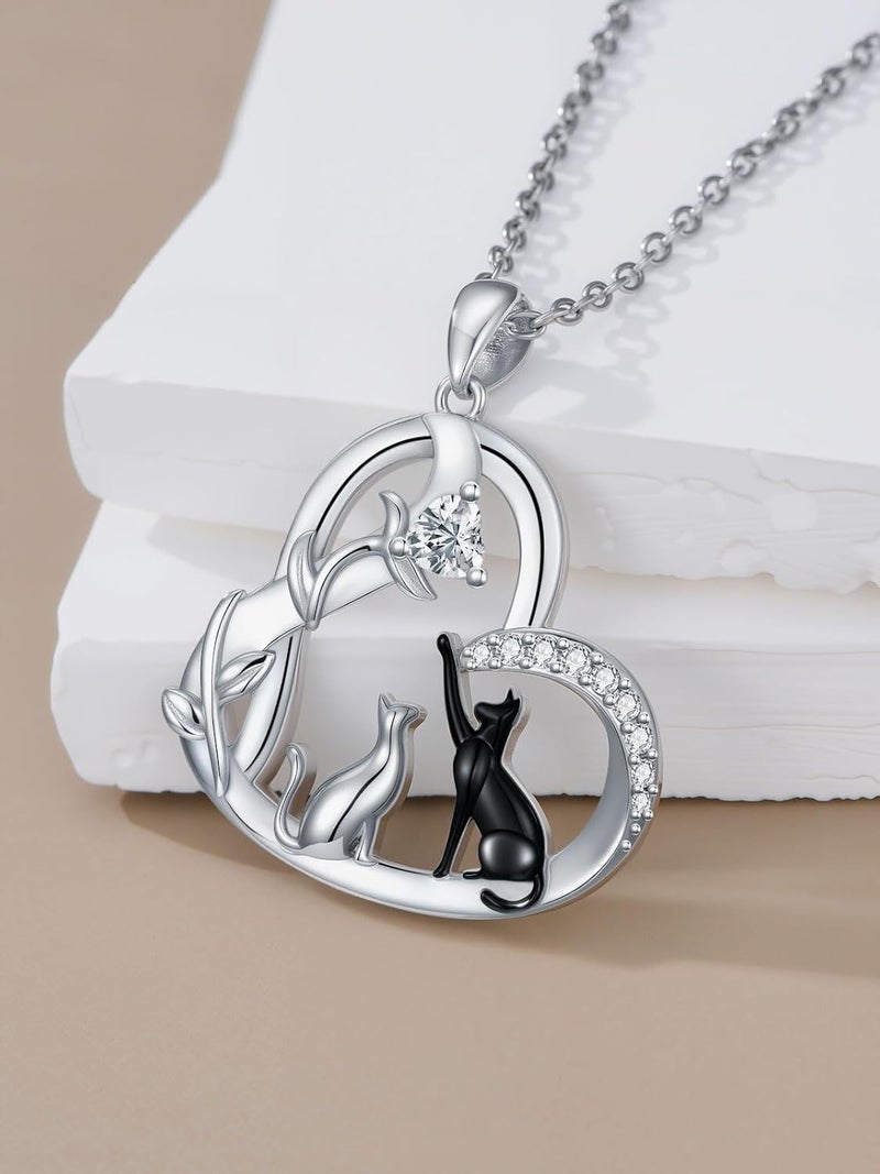 Cargari Store Dragonfly/Butterfly/Elephant/Hummingbird/Axolotl/Horse/Panda/Bee necklace for Women 925 Sterling Silver Heart Pendant Necklace Animal Jewelry Gifts for Women - Image 2